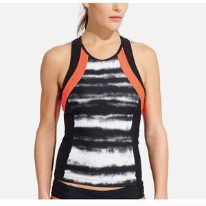 Athleta Streamline Tri Tank Top, Black Print